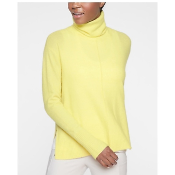 ATHLETA TRANSIT PULLOVER TURTLENECK SWEATER FRESH YELLOW Top SZ XS - Picture 1 of 12